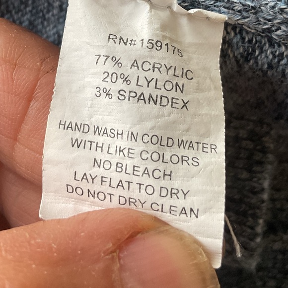 LOVED + ADORED Cozy Marbled Blue Open-Front Cardigan - Picture 9 of 9